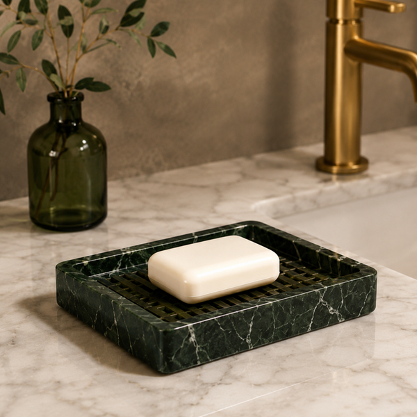Vintage Green Marble Pattern Soap Dish