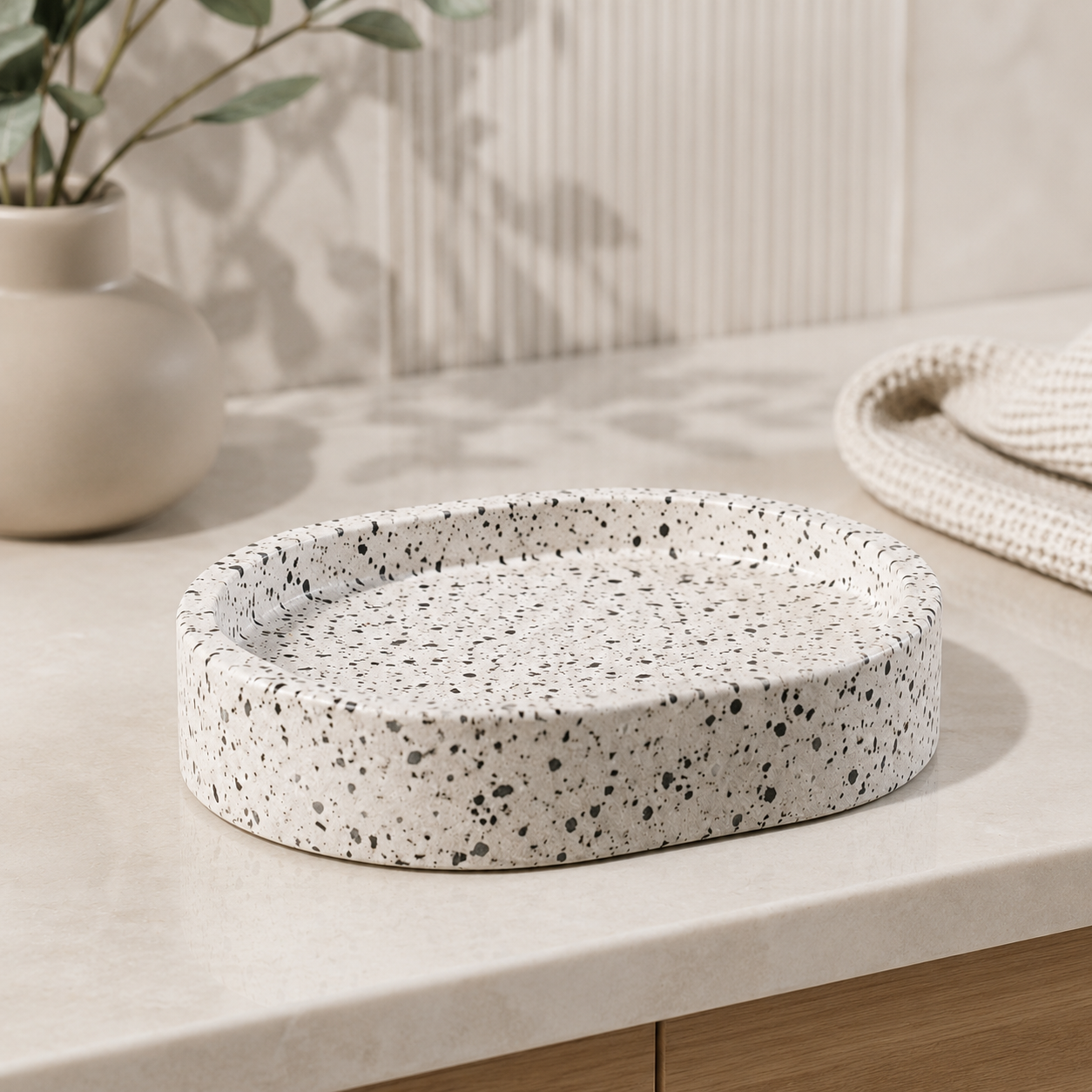 Terrazzo Oval Soap Dish